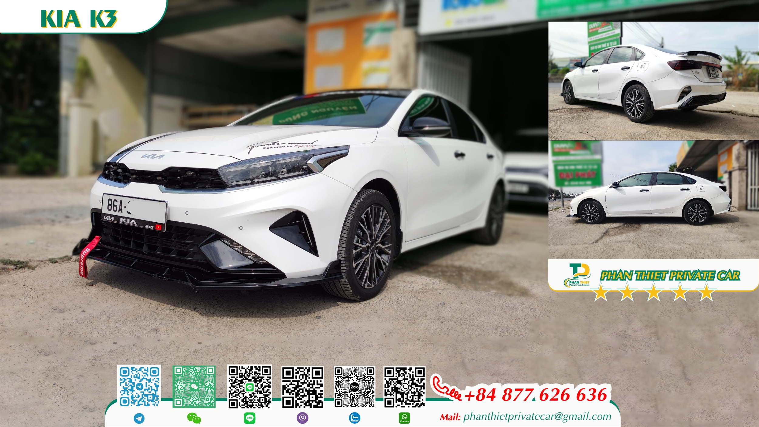 Self-driving 4-seater car rental service in Phan Thiet