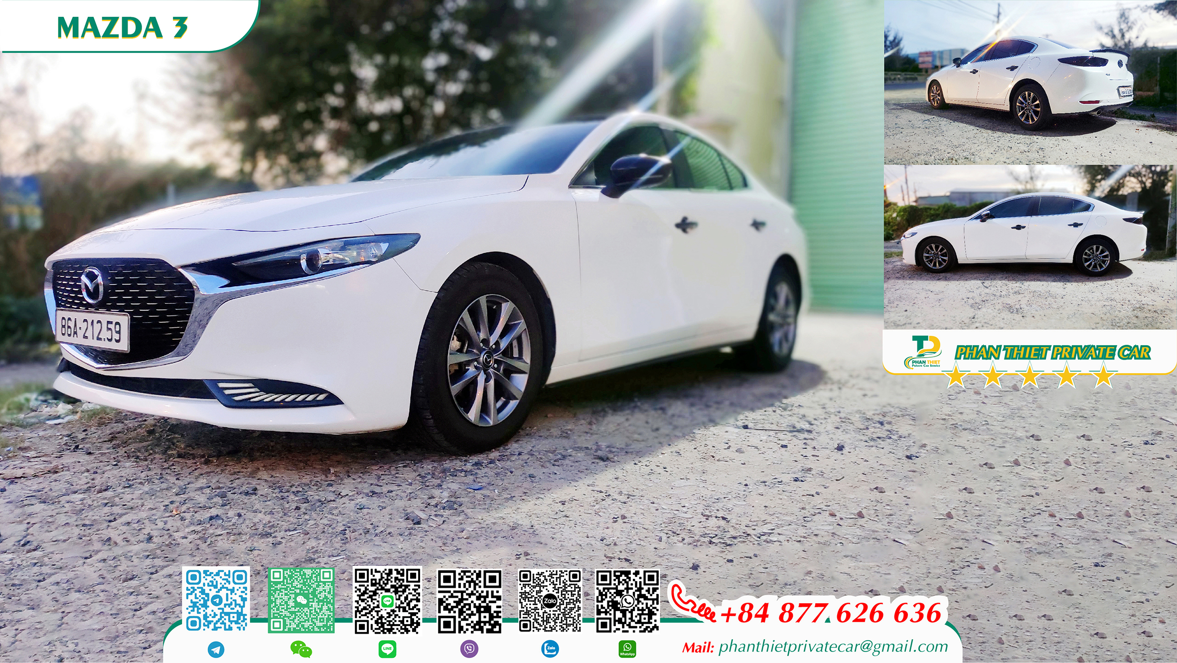 Self-driving 4-seater car rental service in Phan Thiet